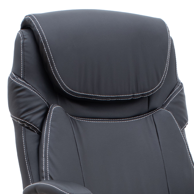 Καρέκλα γραφείου διευθυντική Gustavo Megapap από τεχνόδερμα χρώμα μαύρο 69x65x116/126εκ. - Image 7