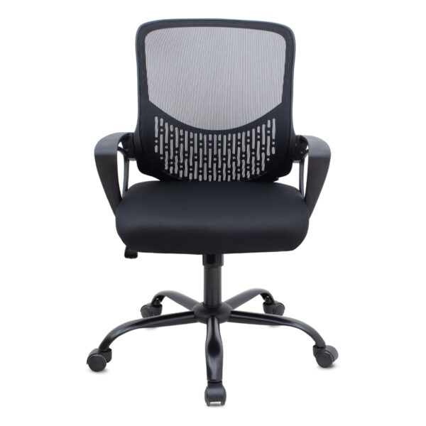 Καρέκλα γραφείου Freda Megapap με ύφασμα Mesh χρώμα μαύρο 65x65x90/100εκ. - Image 3