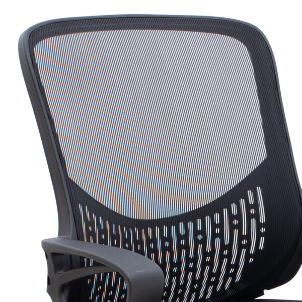 Καρέκλα γραφείου Freda Megapap με ύφασμα Mesh χρώμα μαύρο 65x65x90/100εκ. - Image 6