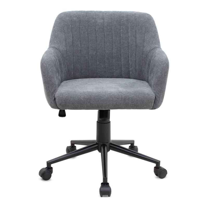 Καρέκλα γραφείου Alice Megapap υφασμάτινη χρώμα γκρι 61x61x80/90εκ. - Image 3