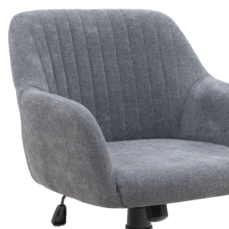 Καρέκλα γραφείου Alice Megapap υφασμάτινη χρώμα γκρι 61x61x80/90εκ. - Image 6