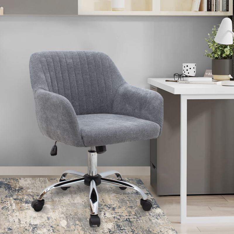 Καρέκλα γραφείου Lana Megapap υφασμάτινη χρώμα γκρι 61x61x80/90εκ. - Image 2