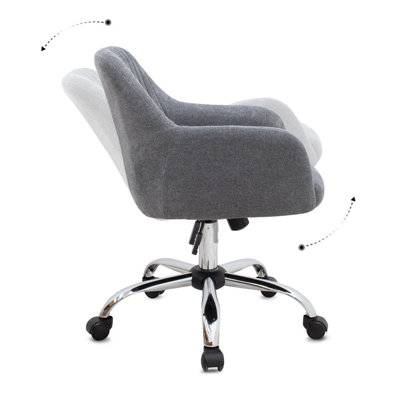 Καρέκλα γραφείου Lana Megapap υφασμάτινη χρώμα γκρι 61x61x80/90εκ. - Image 5