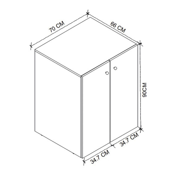 Έπιπλο πλυντηρίου Gray Megapap χρώμα ανθρακί 70x66x90εκ. - Image 4