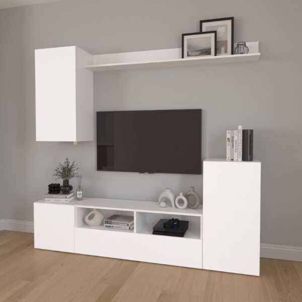 Σύνθεση τηλεόρασης Rodos Megapap χρώμα λευκό 210,2x36x90,4εκ. - Image 2