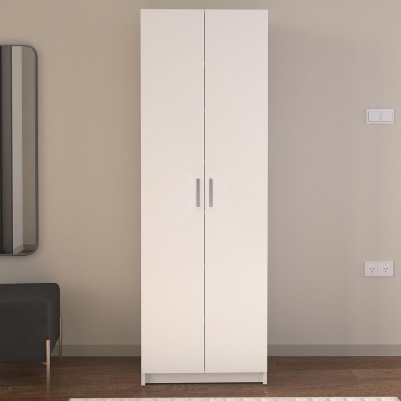 Παπουτσοθήκη Renso Megapap δίφυλλη χρώμα λευκό 59,8x37,8x178,5εκ. - Image 3