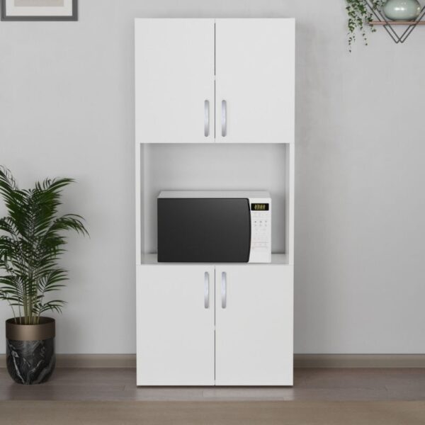 Ντουλάπα κουζίνας Armado Megapap χρώμα λευκό 60x32x140εκ. - Image 2