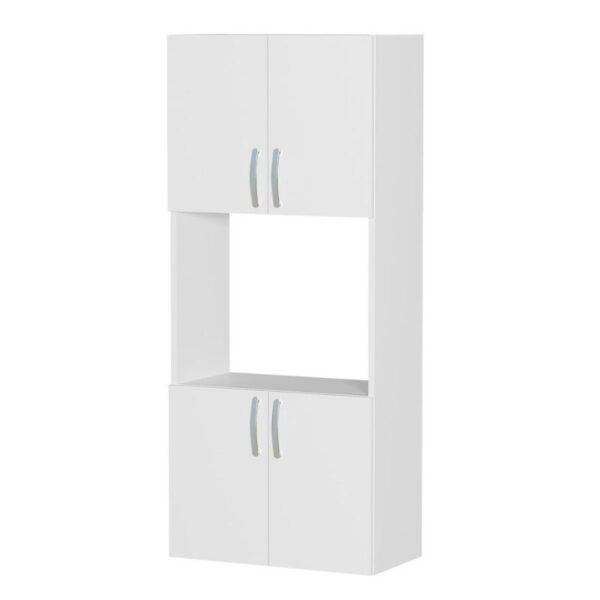 Ντουλάπα κουζίνας Armado Megapap χρώμα λευκό 60x32x140εκ. - Image 3