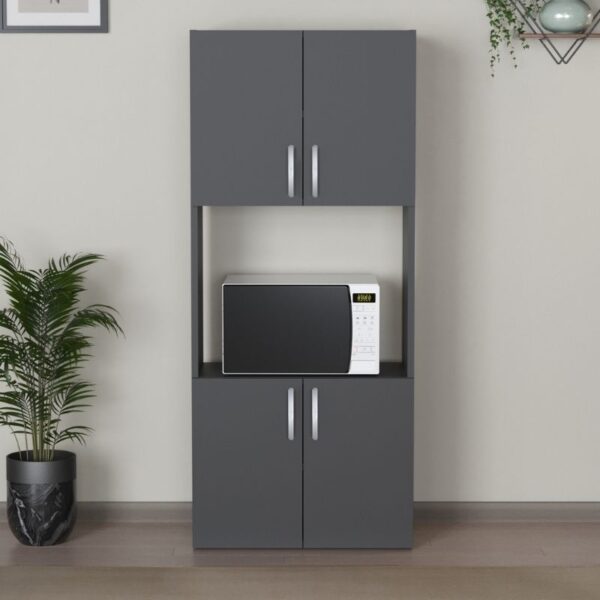 Ντουλάπα κουζίνας Armado Megapap χρώμα ανθρακί 60x32x140εκ. - Image 2