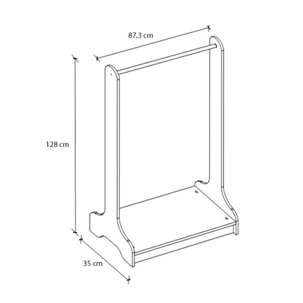Έπιπλο εισόδου Belgum Megapap χρώμα pine oak 87,3x35x128εκ. - Image 3