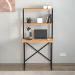 Γραφείο εργασίας Pope Megapap χρώμα pine oak 73x52x146εκ.