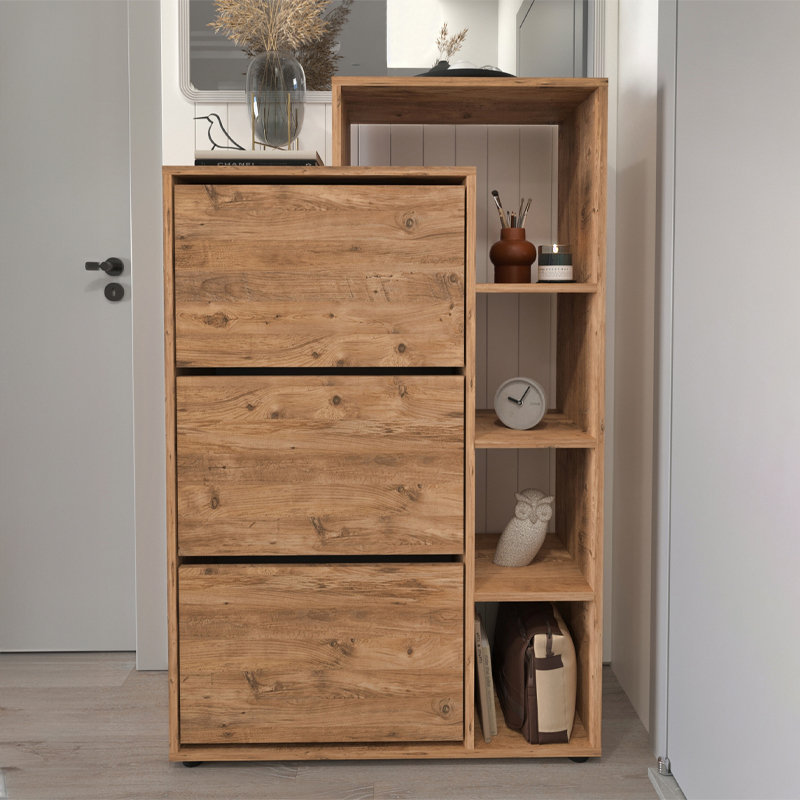 Παπουτσοθήκη Lego Megapap χρώμα pine oak 90x32x143εκ. - Image 2