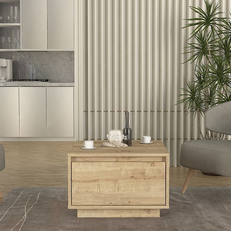 Τραπεζάκι σαλονιού Pura Megapap χρώμα sapphire oak 60x60x40εκ. - Image 2