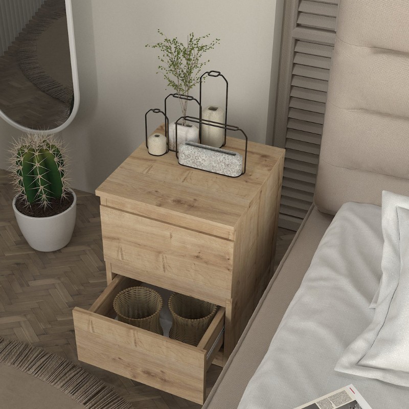 Κομοδίνο Breve Megapap χρώμα sapphire oak 39,8x41,8x55εκ. - Image 2