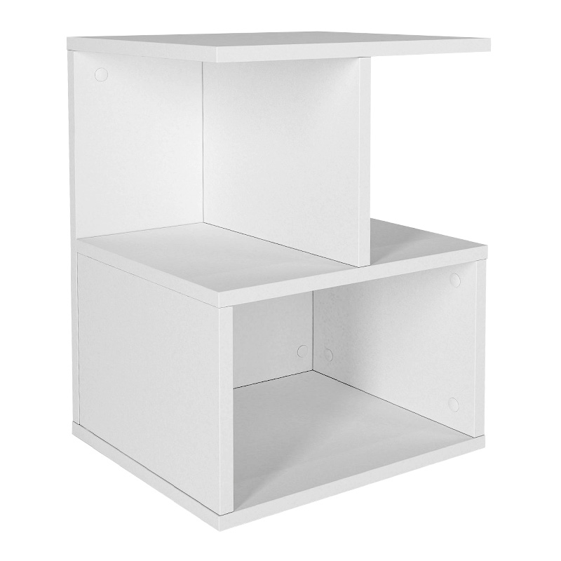 Κομοδίνο - Τραπεζάκι βοηθητικό Entiero Megapap χρώμα λευκό 39,8x35x54,6εκ. - Image 4