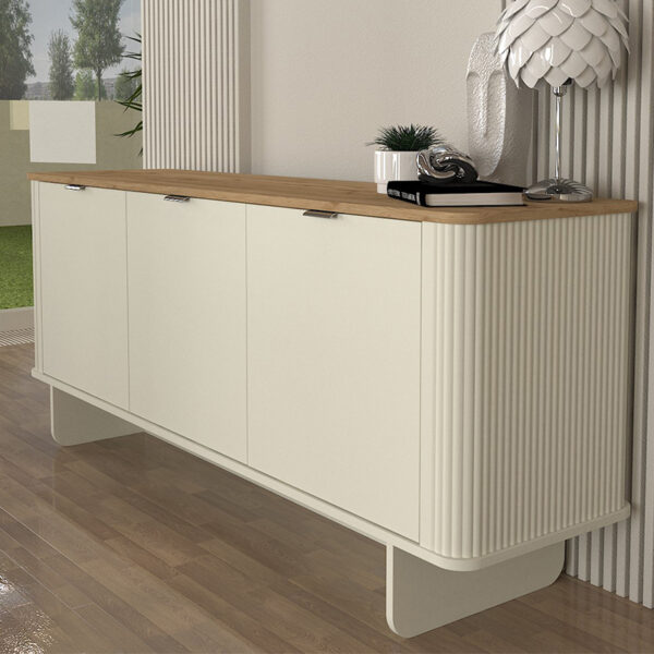Μπουφές Bohema Megapap χρώμα ivory - sepet oak 180x47x76,6εκ. - Image 3