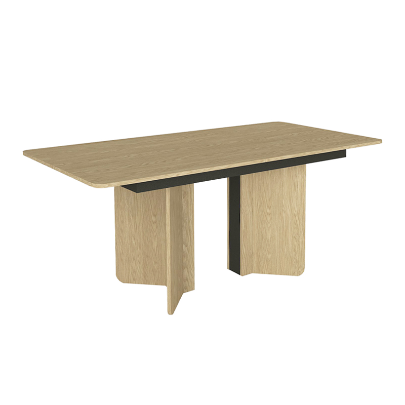 Τραπέζι Lava Megapap χρώμα rota oak - ανθρακί 180x90x76,8εκ. - Image 4