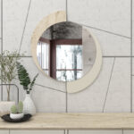 Καθρέπτης τοίχου Sevilla Μegapap χρώμα sandstone - travertine 59,2x2,2x69εκ.