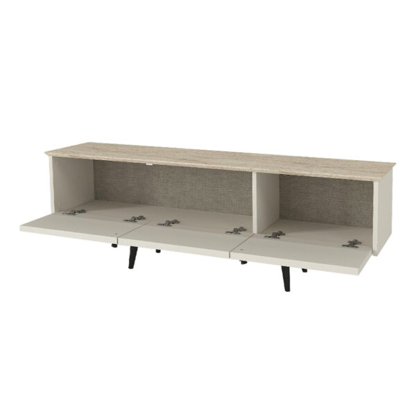 Έπιπλο τηλεόρασης Sevilla Megapap χρώμα sandstone - travertine 150x35x45,6εκ. - Image 5