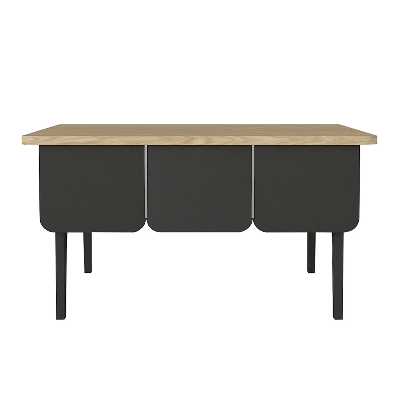 Τραπεζάκι σαλονιού Pedro Megapap χρώμα ανθρακί - rota oak 73,2x73,2x38,6εκ. - Image 5