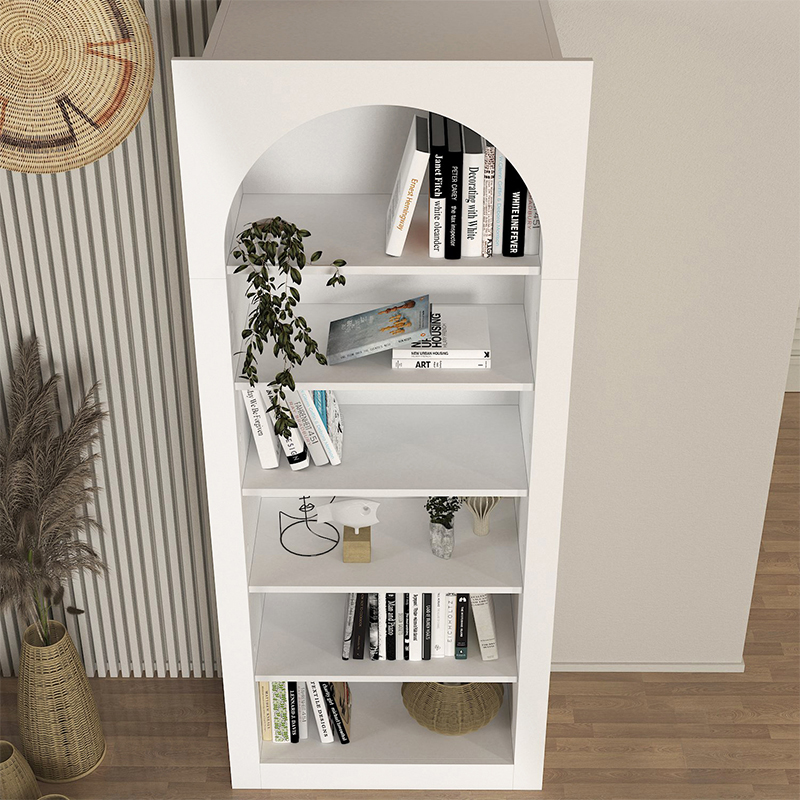 Βιβλιοθήκη Voila Megapap χρώμα λευκό 74x35x180εκ. - Image 2