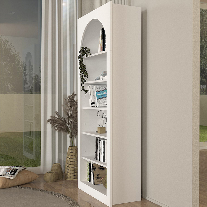 Βιβλιοθήκη Voila Megapap χρώμα λευκό 74x35x180εκ. - Image 3