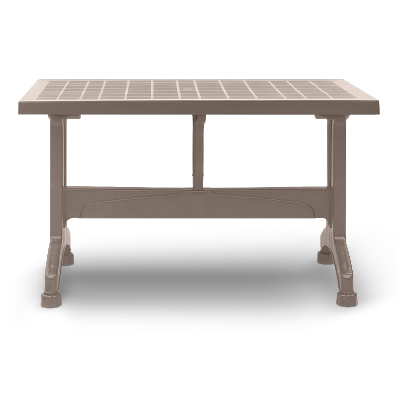 Τραπέζι πολυπροπυλενίου Callan Megapap χρώμα cappuccino 120x70x73εκ. - Image 2