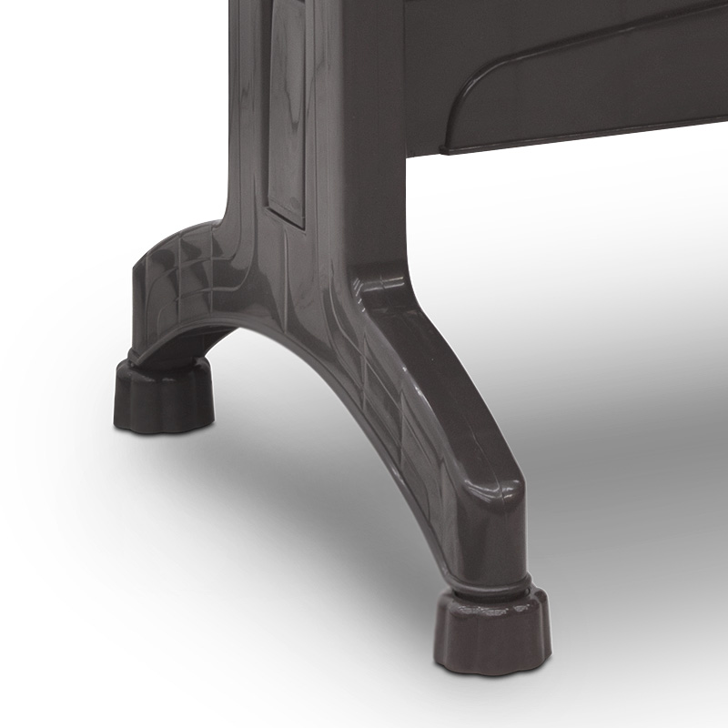 Τραπέζι πολυπροπυλενίου Callan Megapap χρώμα καφέ 140x80x73εκ. - Image 5