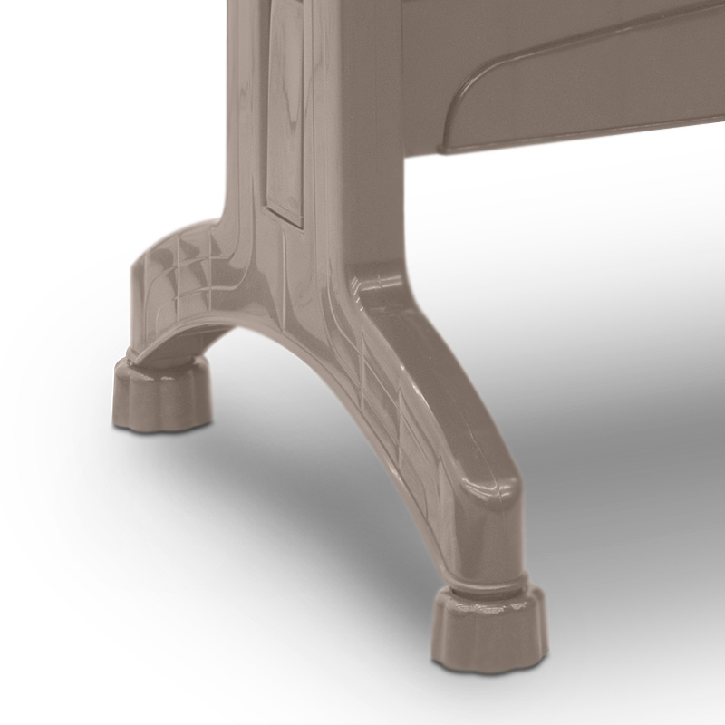 Τραπέζι πολυπροπυλενίου Callan Megapap χρώμα cappuccino 140x80x73εκ. - Image 5