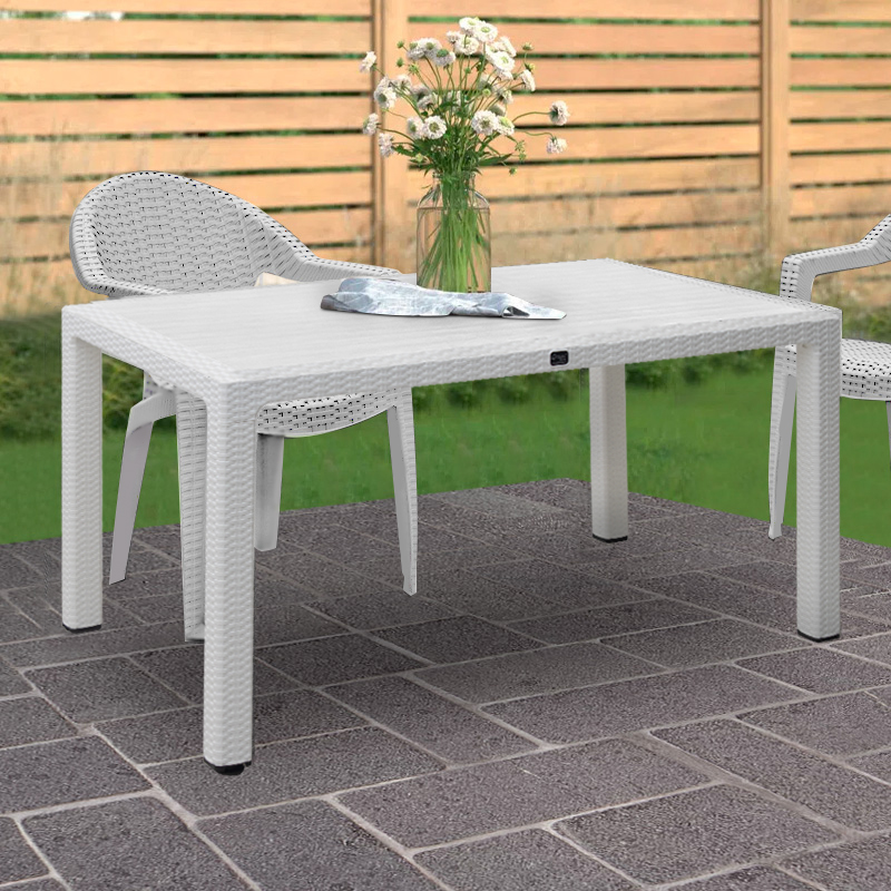 Τραπέζι πολυπροπυλενίου Kalan Megapap χρώμα λευκό 150x90x75εκ.