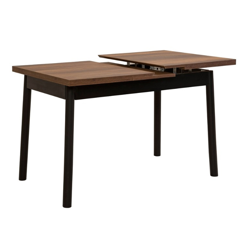 Τραπέζι Jemmy Megapap επεκτεινόμενο χρώμα καρυδί - μαύρο 120/153x75x77εκ. - Image 2