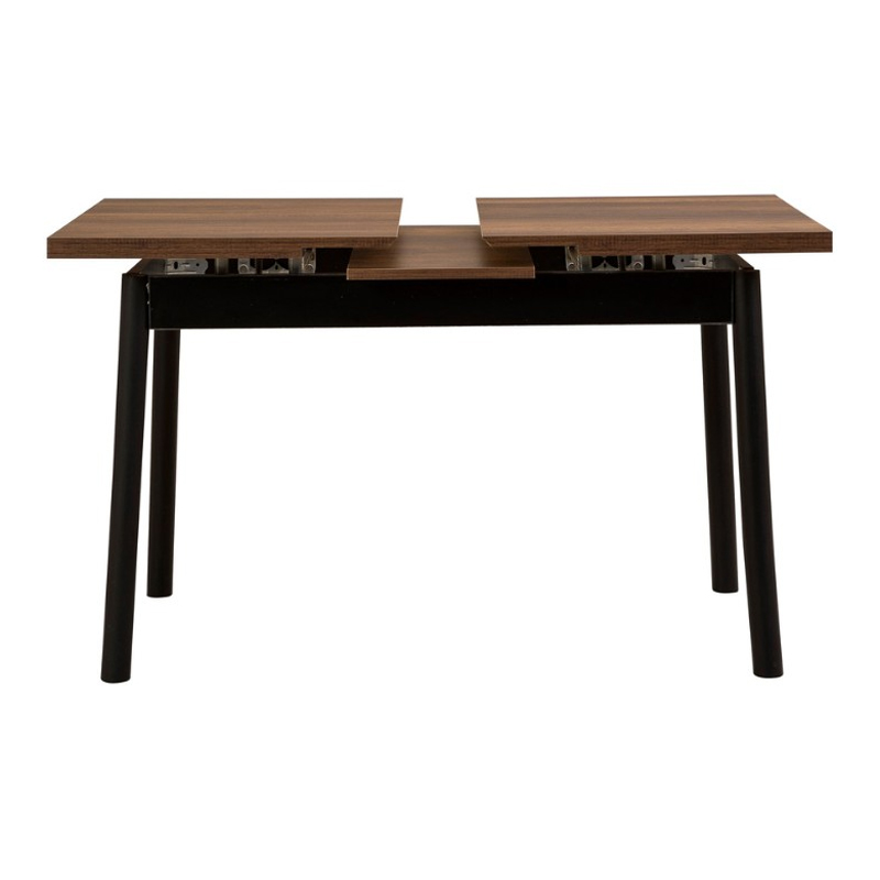 Τραπέζι Jemmy Megapap επεκτεινόμενο χρώμα καρυδί - μαύρο 120/153x75x77εκ. - Image 3