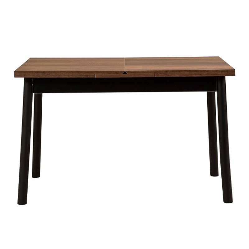 Τραπέζι Jemmy Megapap επεκτεινόμενο χρώμα καρυδί - μαύρο 120/153x75x77εκ. - Image 5