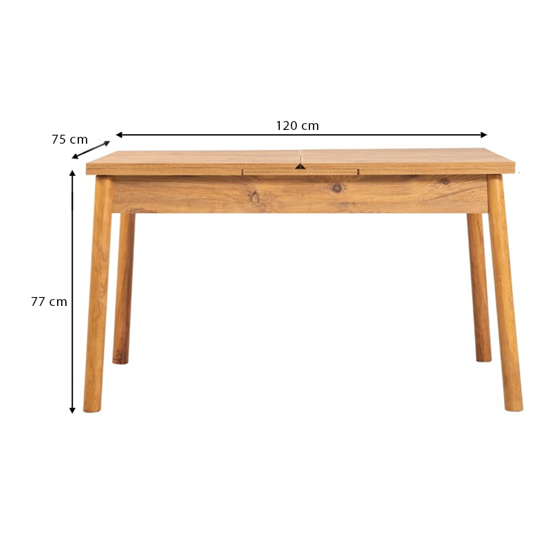 Τραπέζι Jemmy Megapap επεκτεινόμενο χρώμα atlantic pine 120/153x75x77εκ. - Image 5
