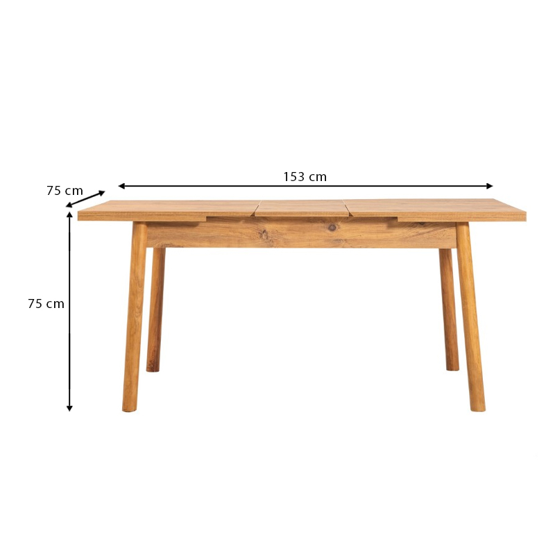 Τραπέζι Jemmy Megapap επεκτεινόμενο χρώμα atlantic pine 120/153x75x77εκ. - Image 6