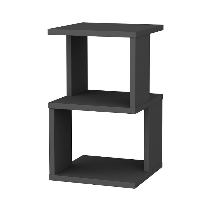 Κομοδίνο Carter Megapap χρώμα ανθρακί 29,6x29,6x49,4εκ. - Image 3