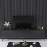 Έπιπλο τηλεόρασης Lord Megapap χρώμα μαύρο 180x30x47εκ.