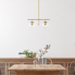 Φωτιστικό οροφής Nilufer Megapap E27 μεταλλικό δίφωτο χρώμα χρυσό 52x15x76εκ.