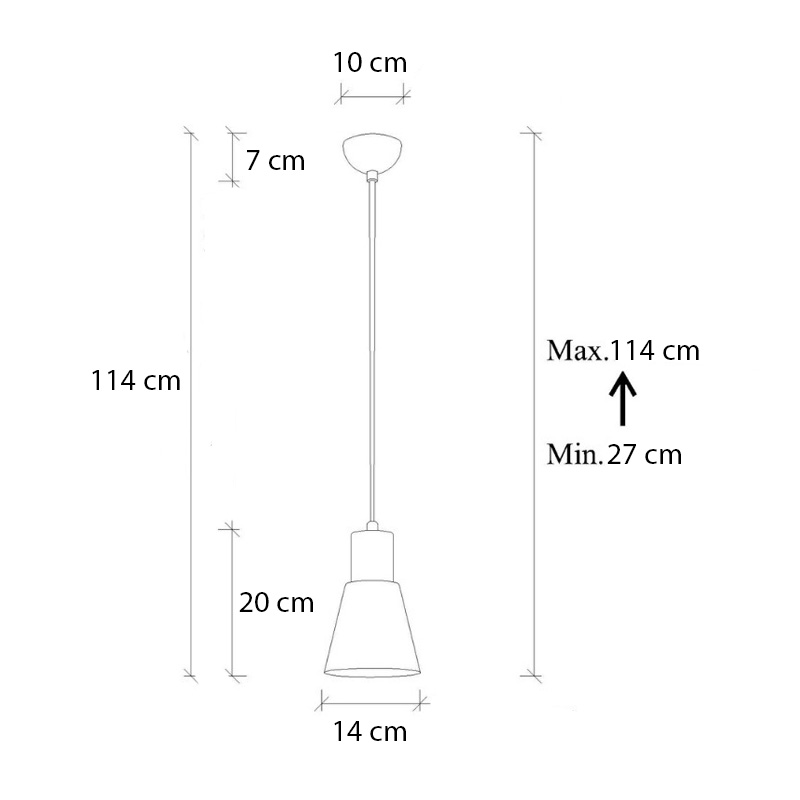 Φωτιστικό οροφής Vinci I Megapap E27 μεταλλικό μονόφωτο χρώμα χάλκινο vintage Ø14x114εκ. - Image 4