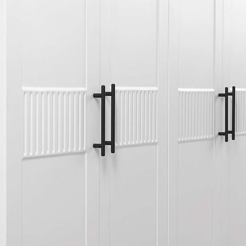 Ντουλάπα ρούχων Jenna Megapap εξάφυλλη με συρτάρια χρώμα λευκό 210x50x182εκ. - Image 5