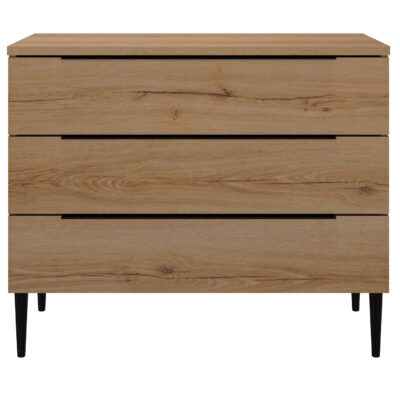 Lucian συρταριέρα με 3 συρτάρια 95x45x78εκ. Helvezia Oak