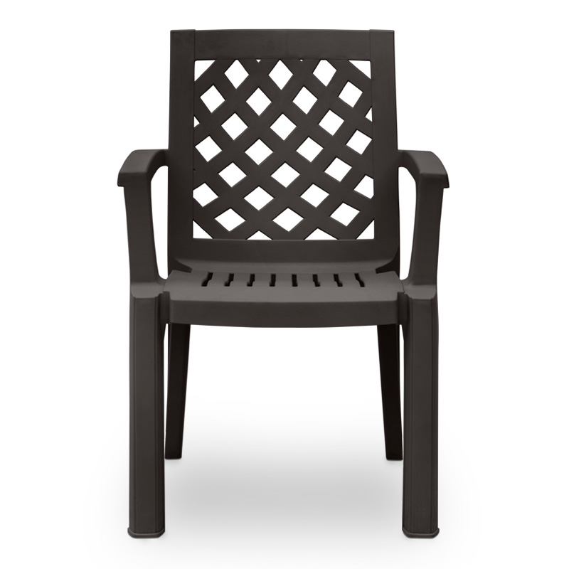 Σετ τραπεζαρία κήπου Callan Megapap 5τμχ πολυπροπυλενίου τραπέζι 120x70 - πολυθρόνα χρώμα καφέ S_GP046-0002,1+GP046-0004,3x4 - Image 4