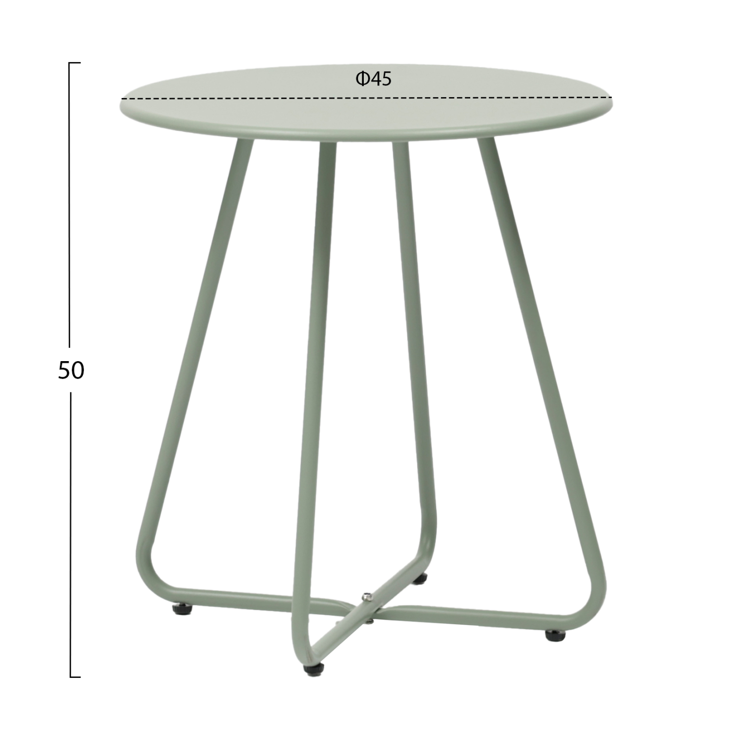 ΒΟΗΘΗΤΙΚΟ ΤΡΑΠΕΖΑΚΙ ΜΕΤΑΛΛΙΚΟ ΣΤΡΟΓΓΥΛΟ SAMMON HM6271.06 ΦΥΣΤΙΚΙ Φ45x50Υεκ - Image 2