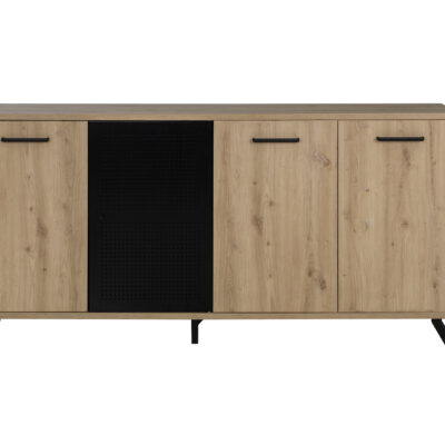 Craft Μπουφές με 4 πόρτες  178x41x86εκ. Artisan Oak / Μαύρο