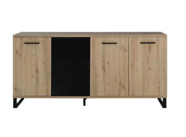 Craft Μπουφές με 4 πόρτες  178x41x86εκ. Artisan Oak / Μαύρο