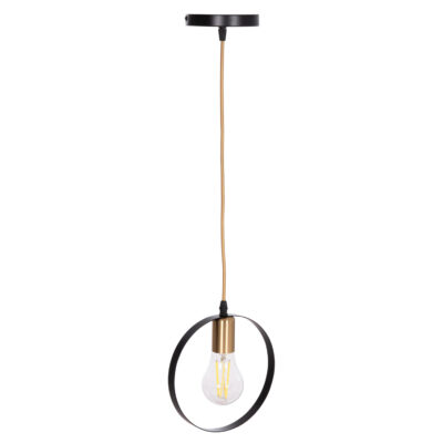 ΦΩΤΙΣΤΙΚΟ ΟΡΟΦΗΣ ΚΡΕΜΑΣΤΟ KRENT HM7425.11 ΜΑΥΡΟ-ΧΡΥΣΟ 20x4x125Υεκ.