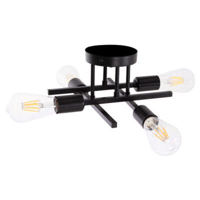 ΦΩΤΙΣΤΙΚΟ ΟΡΟΦΗΣ ΠΟΛΥΦΩΤΟ LIGHTY HM7428.11 ΜΕΤΑΛΛΟ ΣΕ ΜΑΥΡΟ 28x28x15Υεκ.