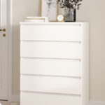 Naia συρταριέρα με 5 συρταριέρα 77x50x111,3εκ. Λευκό