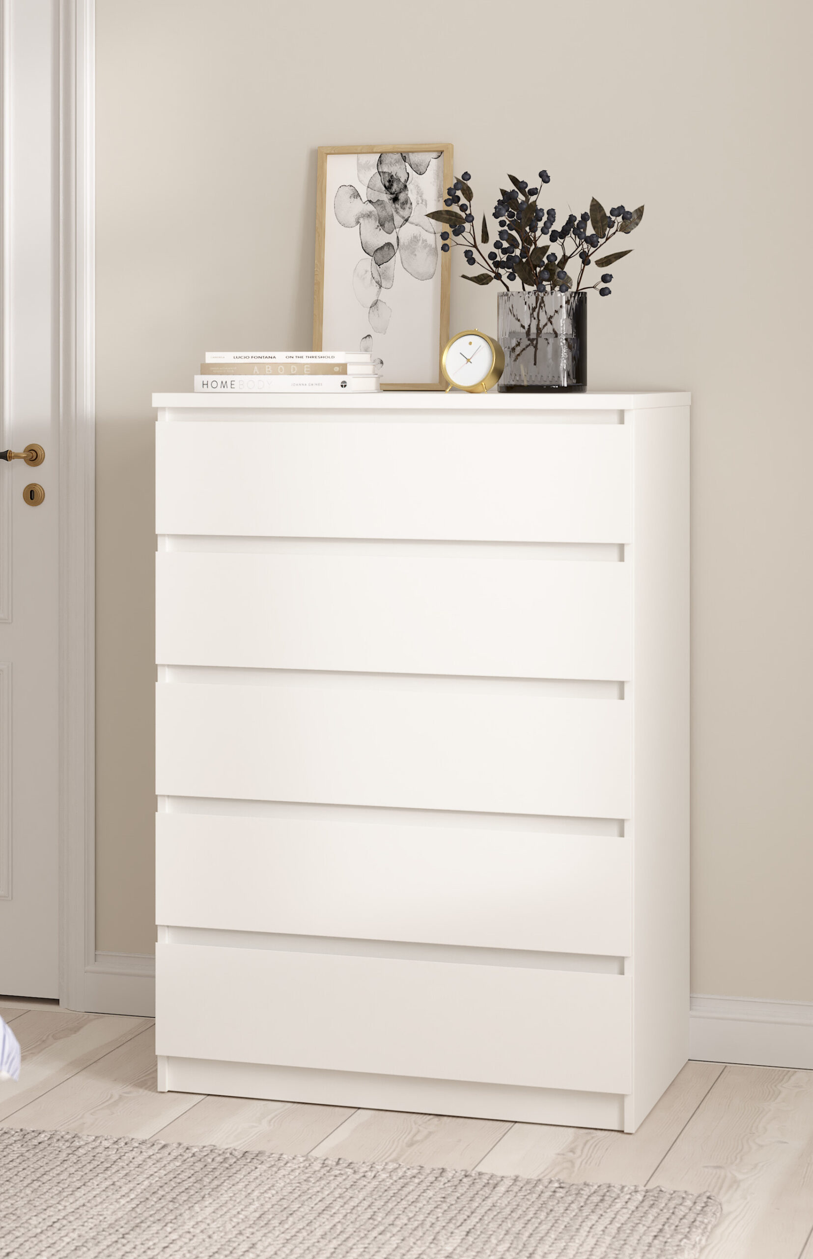 Naia συρταριέρα με 5 συρταριέρα 77x50x111