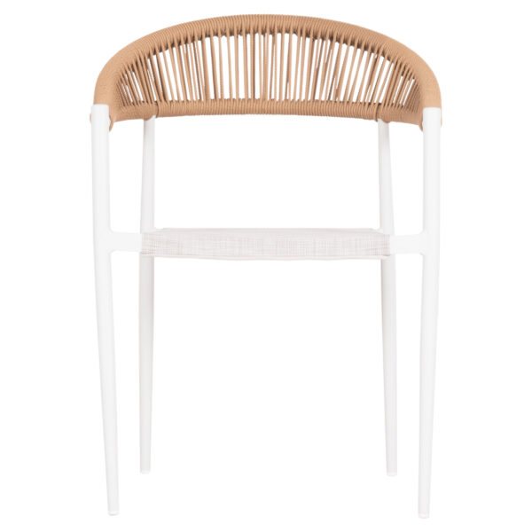 ΠΟΛΥΘΡΟΝΑ BERG HM6284.01 ΑΛΟΥΜΙΝΙΟ & TEXTILENE ΛΕΥΚΟ--P.E.TWISTED RATTAN 55x56x79Υεκ - Image 3
